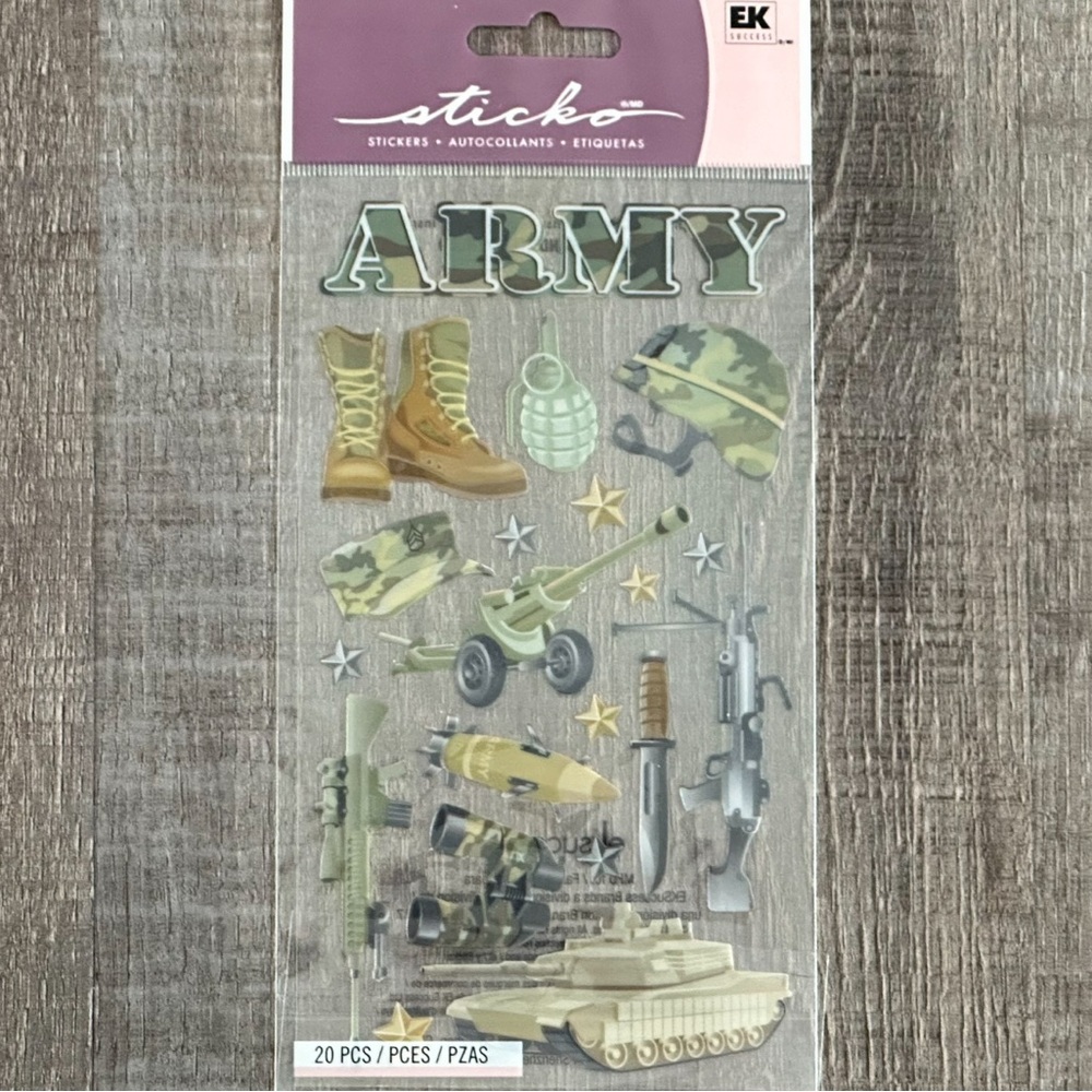 💞 New Army Soldier Scrapbook Craft Sticker Pack